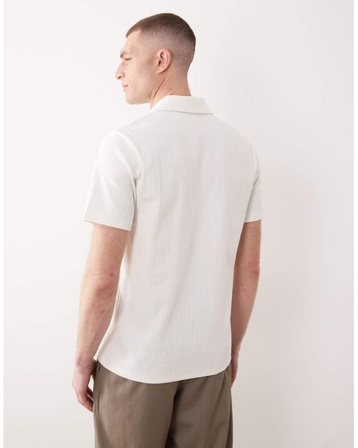ASOS White Regular Fit Notch Polo for men
