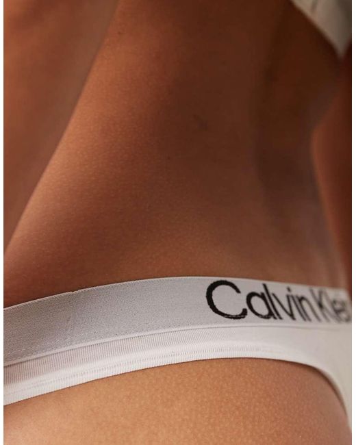 Calvin Klein White Extra Soft Cotton Thong