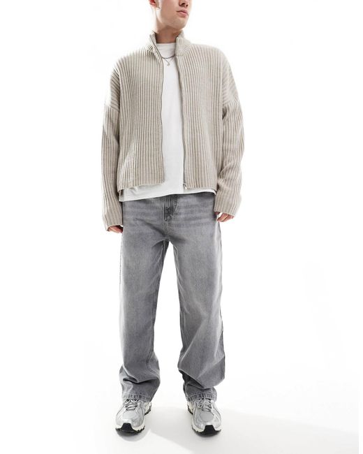 Pull&Bear Gray Skater Fit Jean for men