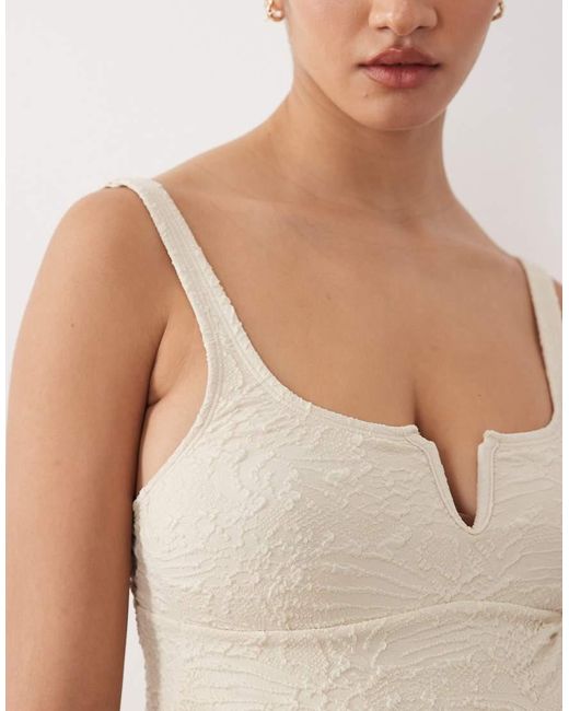 ASOS Natural Asos Design Maternity Cassi V-Wire Swimsuit