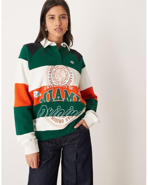 Adidas Originals Green Miami Oversized Polo for men