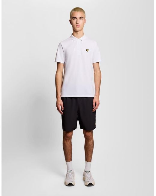 Lyle & Scott White Ss Polo Shirts Sports Core Polo for men