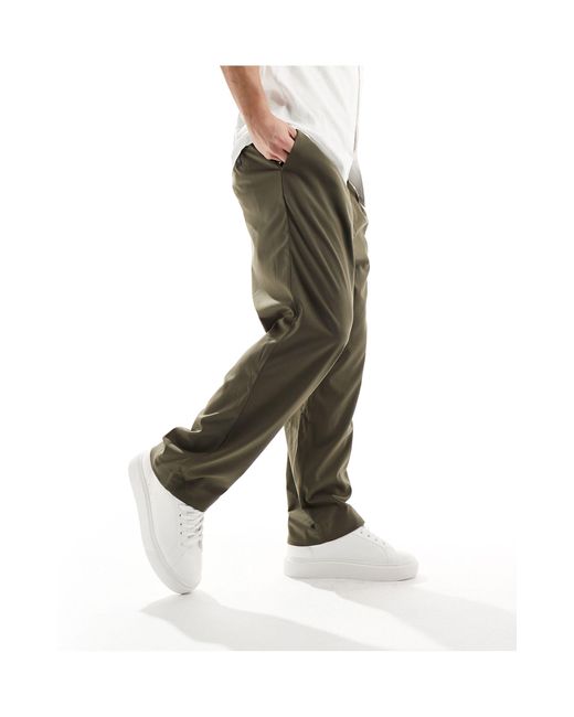 Pull&Bear White baggy Tailored Pants for men