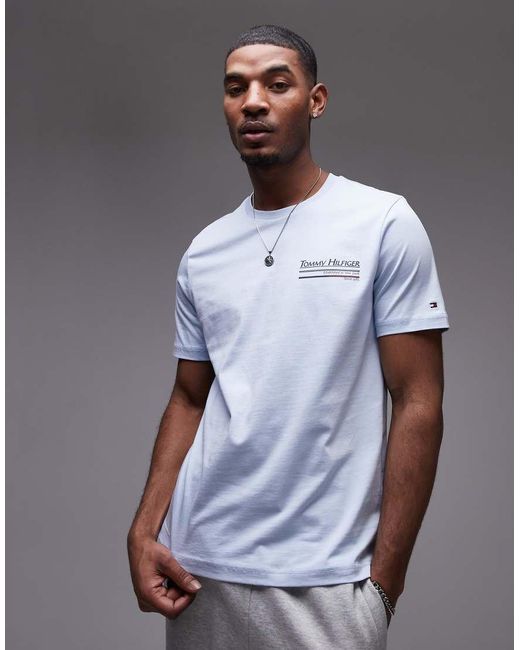 Tommy Hilfiger T-Shirt Met Zeilboot Tekening in het Blue voor heren