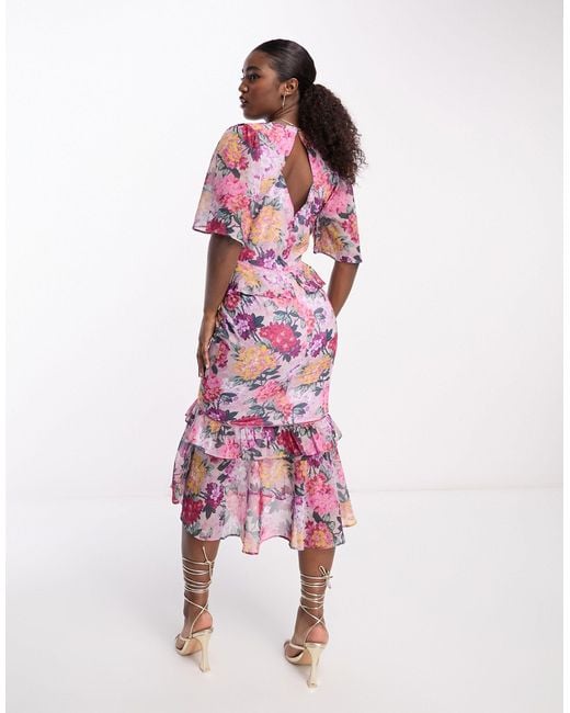 Hope and ivy cheap open back midi dress