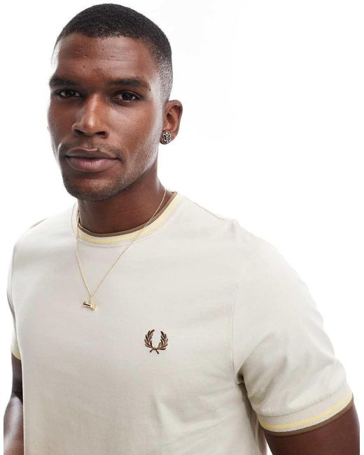 Fred Perry Natural Twin Tipped T-Shirt for men