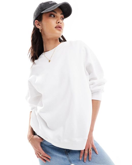 Hollister White – basic-sweatshirt