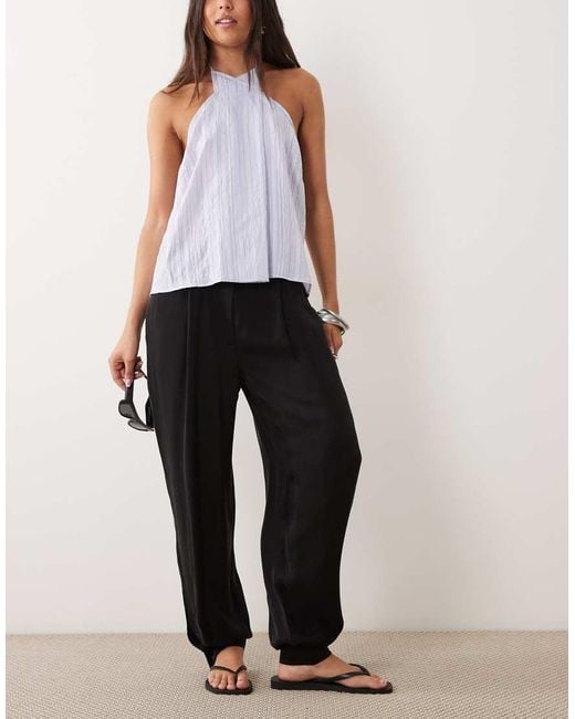 Mango Black Cuffed Trouser
