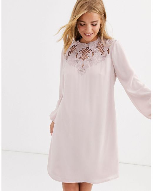 lipsy embroidered shift dress