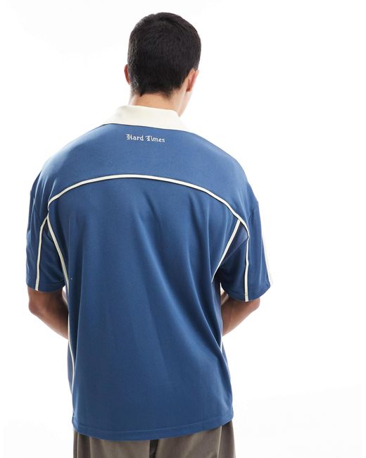 Pull&Bear – retro-regatta.sportoberteil in Blue für Herren