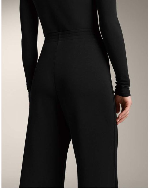 Oysho Black Flare Trousers With Soft-Touch Modal