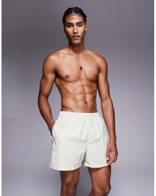 ASOS White Short Length Swim Short for men