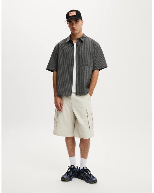 Cotton On Gray Darcy Short Sleeve Shirt for men