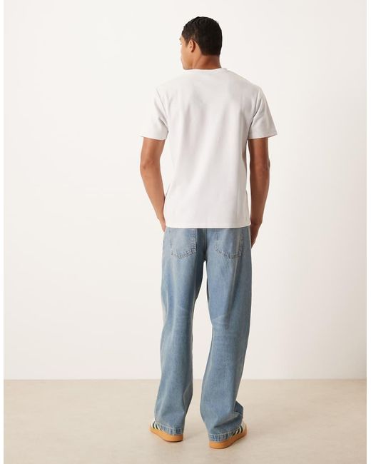 ASOS White Loose Straight Dirty Midwash Jean for men