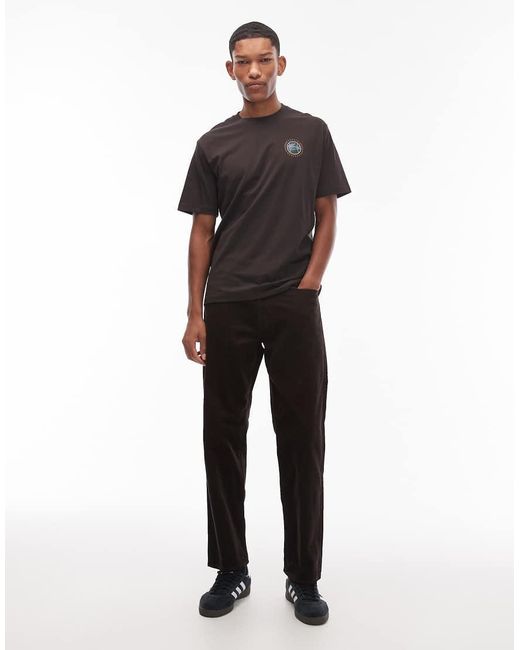 Camiseta Marrón Con Logo Estampado En La Espalda De Lacoste de hombre de color Brown