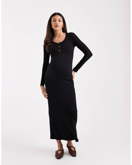 asos black maternity dress Angel Maternity Sleeveless Black Maternity and Nursing Tie Knot Dress
