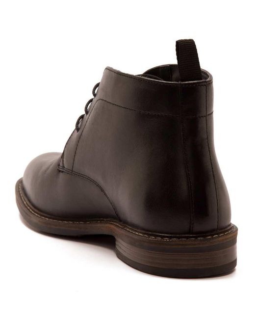 Thomas Crick Black 'Hutchins' Leather Chukka Ankle Lace-Up Boots for men