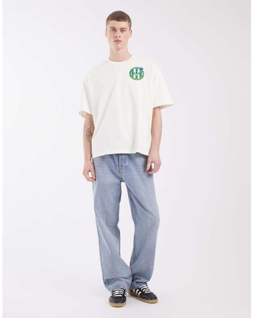 Adidas Originals White Og Crest Graphic T-Shirt for men