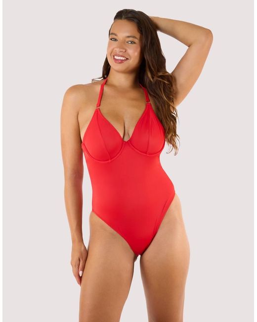 Wolf & Whistle Paloma Underwired Halterneck Swimsuit