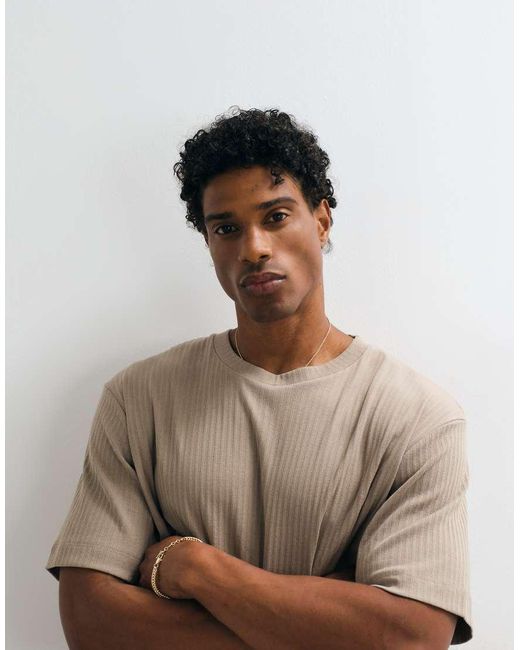 JJ Rebel Natural Ribbed T-shirt for men