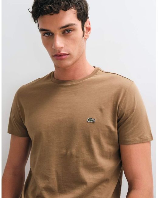 Lacoste White Short Sleeve Logo T-shirt for men