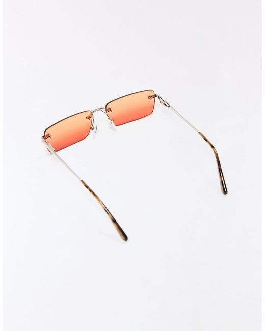 Bershka White Frameless Sunglasses for men