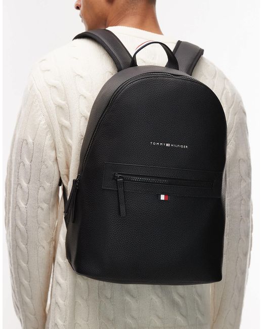 Tommy Hilfiger Black Essential Backpack for men