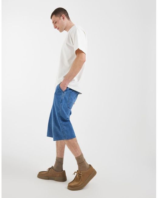 Blend Blue Denim Loose Fit Shorts Co-ord for men