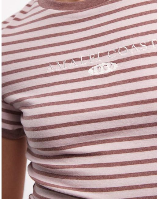Daisy Street Red Baby Tee With Graphic