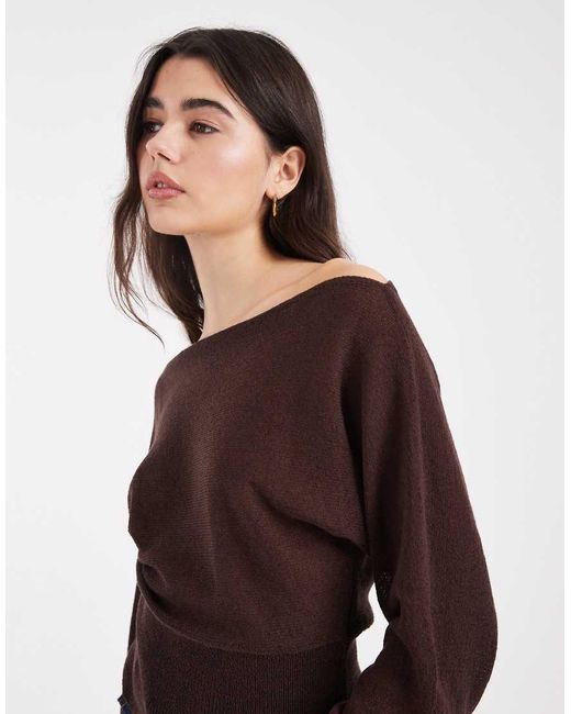 Cotton On Blue Long Sleeve Cotton Batwing Knit