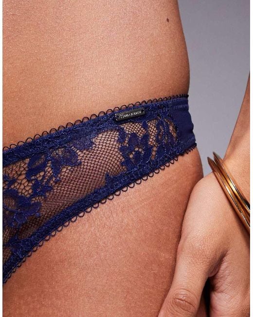 Boux Avenue Blue Addison Lingerie Thong