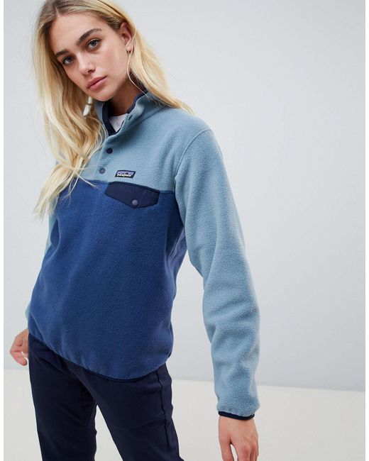 Patagonia Blue – Synchilla – Leichter Snap-T Pullover