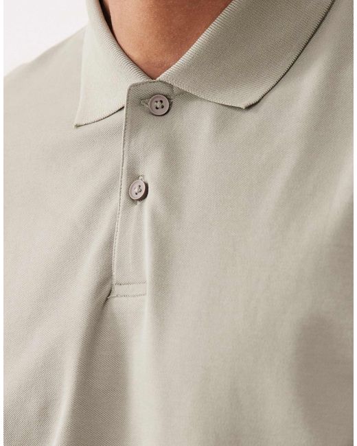 ASOS – basic-polohemd aus pikee in Gray für Herren
