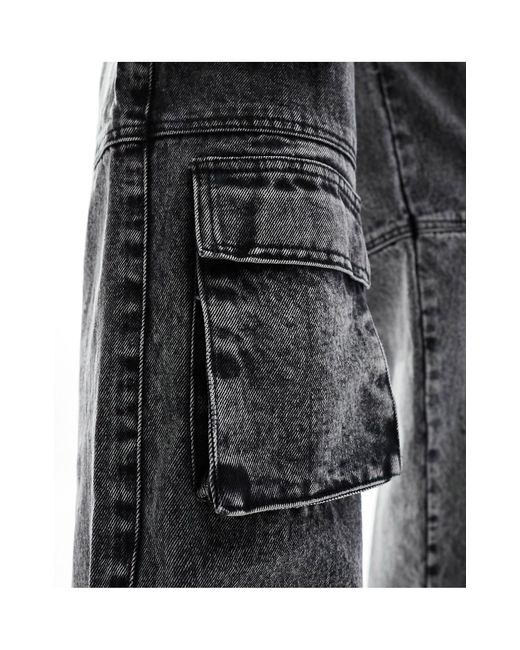 SIMMI Black Simmi Pocket Detail Wide Leg Jeans