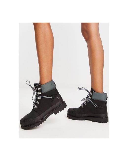Timberland 6in Heritage Rubber Toe Boots in Black | Lyst