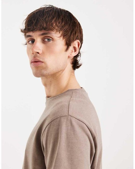Threadbare Brown Regular Fit T-shirt for men