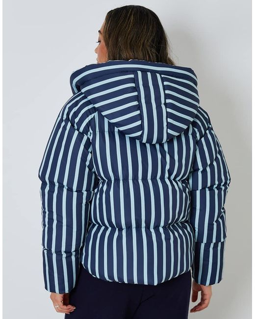 Threadbare Blue Hooded Padded Jacket