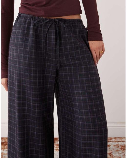 Reclaimed Vintage Blue Pull On Barrel Trouser