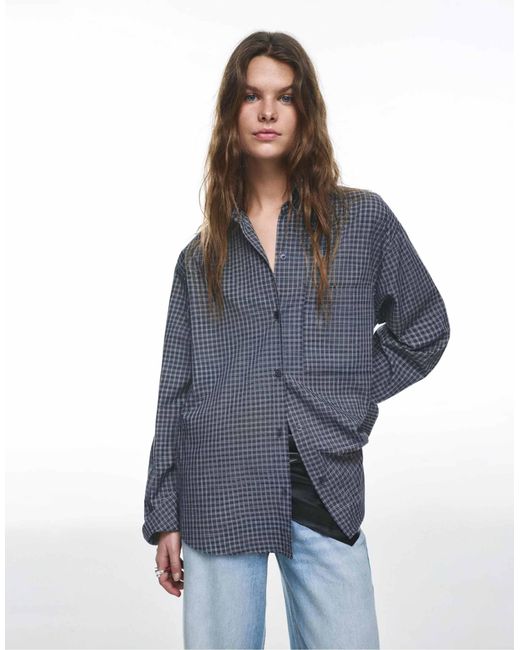 Pull&Bear Blue – hemd