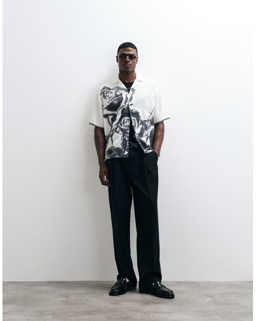 Vertere Berlin White Morph Viscose Shirt for men