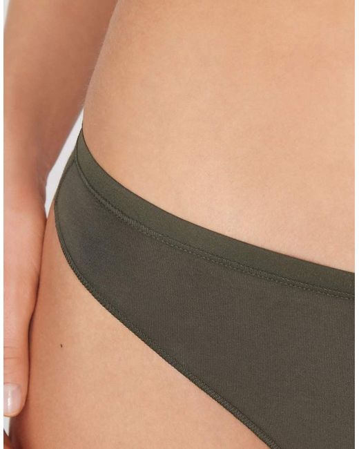 Tezenis Green Plain Colour Cotton Brazilian Briefs