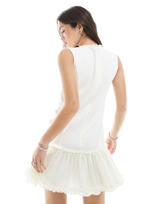 Miss Selfridge White – ärmelloses minikleid