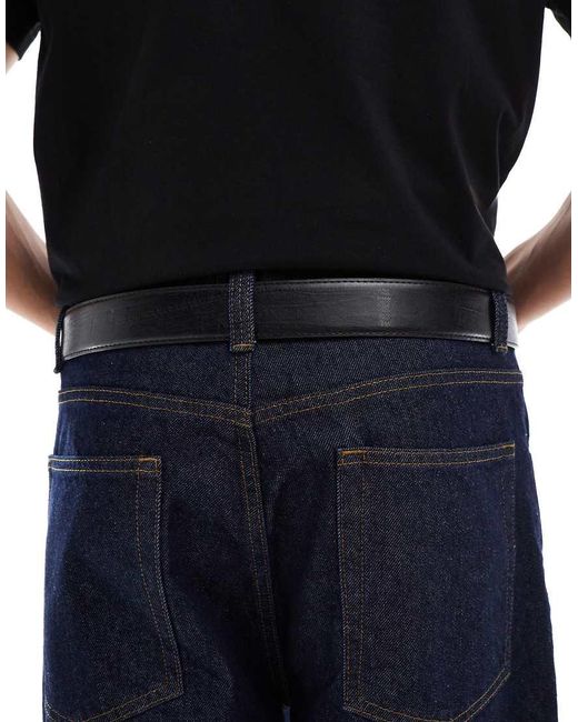Jack & Jones Black Faux Leather Belt for men