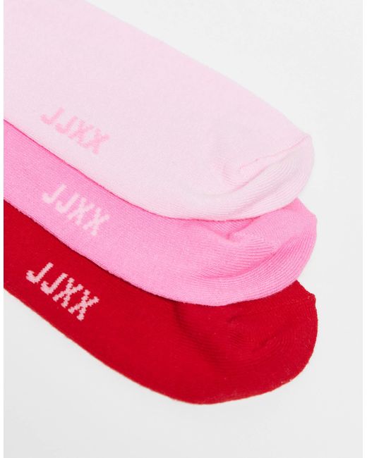 JJXX Pink – 3er-pack söckchen