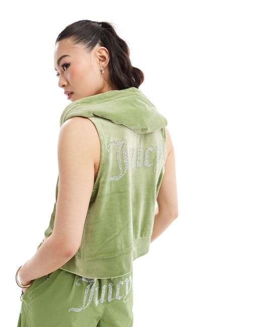 Juicy Couture Green Gilly Velour Gilet