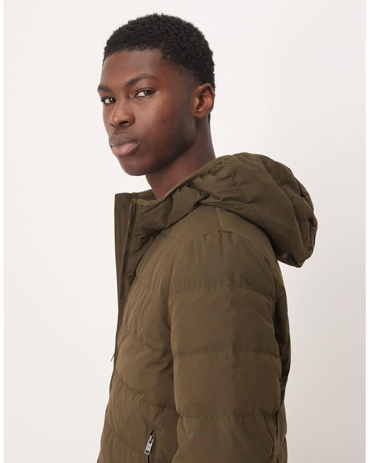 Mango – wattierte jacke in Brown für Herren
