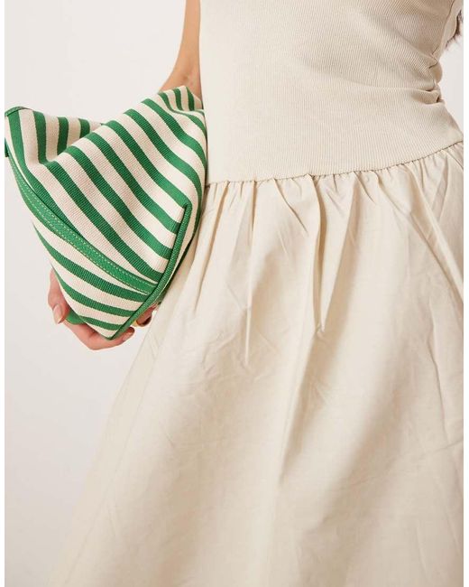 Vestido Largo Con Cintura Baja De Algodón De -Neutro Mango de color Natural