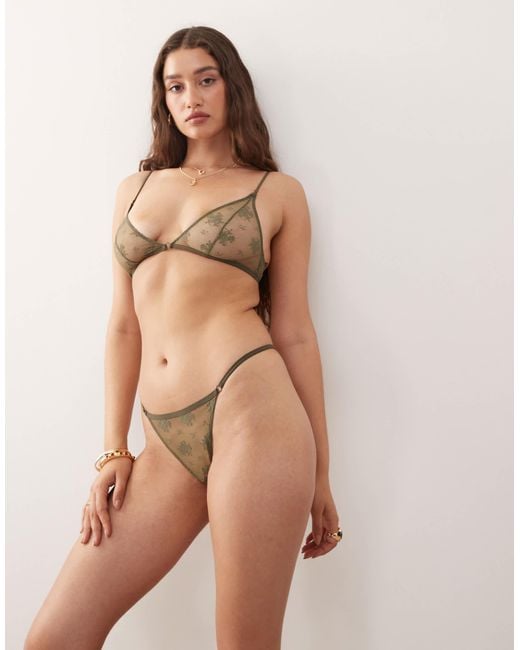 Weekday Natural Lace Thong 2-pack