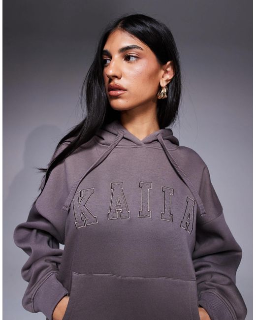 Kaiia Purple – oversize-kapuzenpullover
