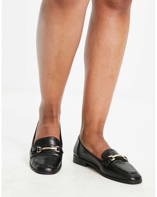 Asos Design Wide Fit Black – verity – flache loafer